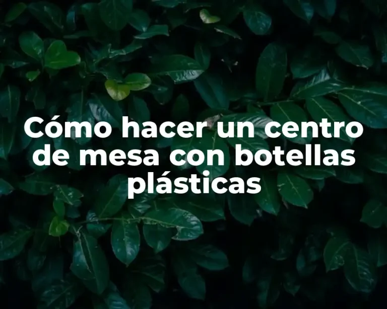 Cómo hacer un centro de mesa con botellas plásticas