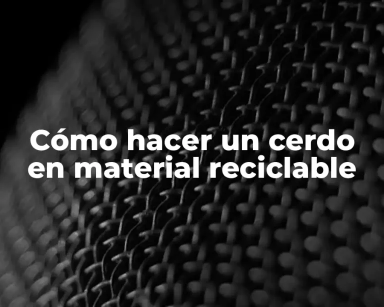 Cómo hacer un cerdo en material reciclable