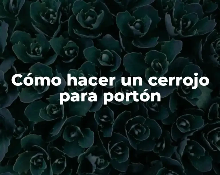 Cómo hacer un cerrojo para portón