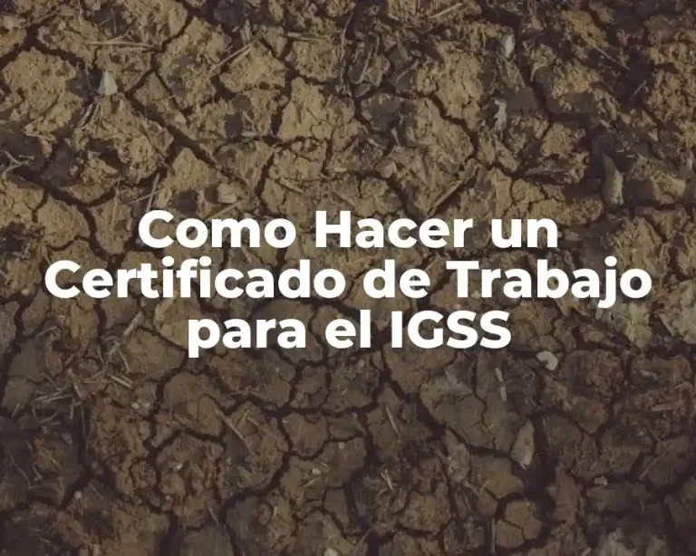 Como Hacer un Certificado de Trabajo para el IGSS