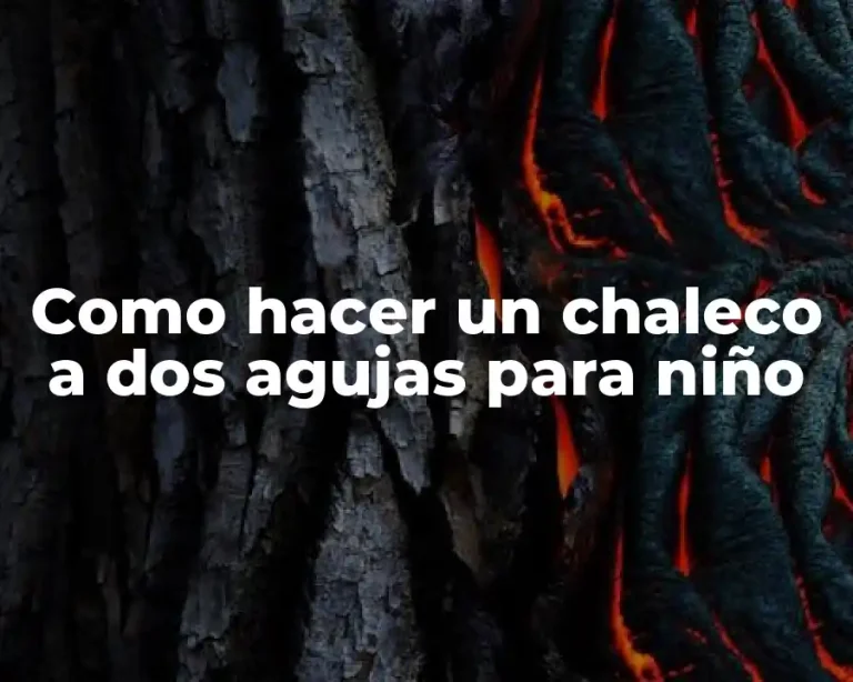 Como hacer un chaleco a dos agujas para niño