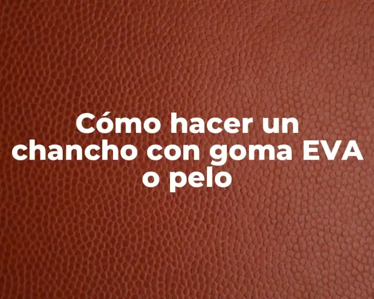 Cómo hacer un chancho con goma EVA o pelo