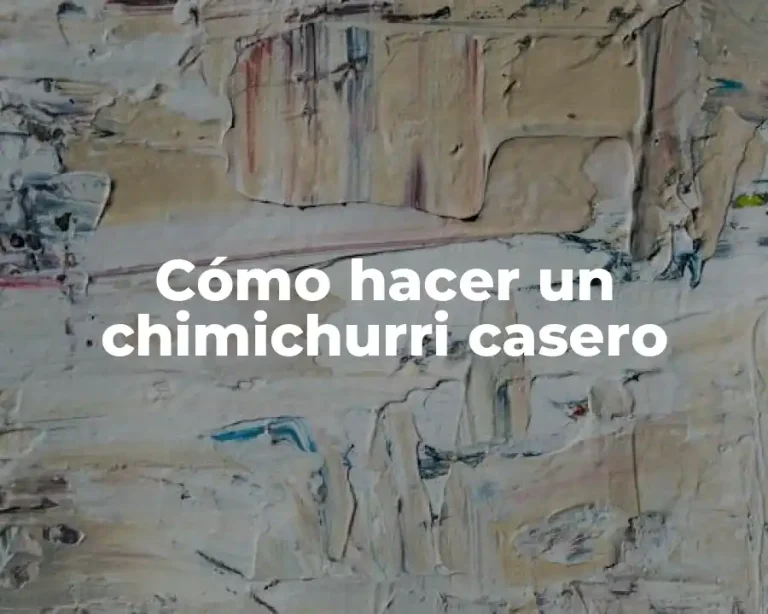 Cómo hacer un chimichurri casero