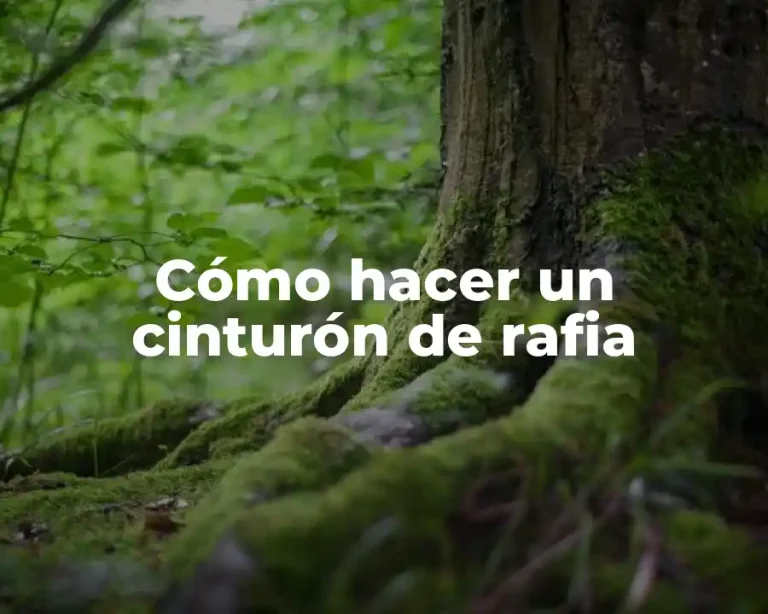 Cómo hacer un cinturón de rafia