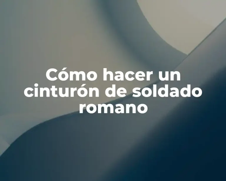 Cómo hacer un cinturón de soldado romano