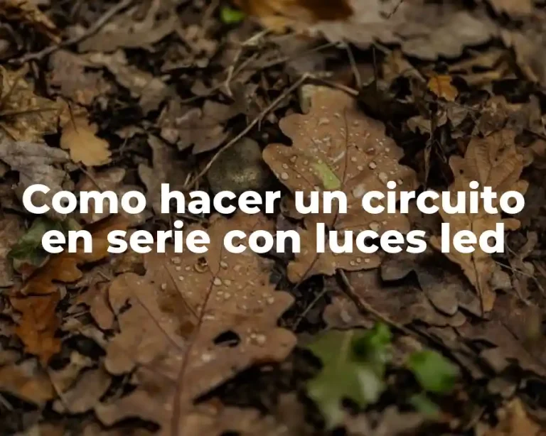 Como hacer un circuito en serie con luces led