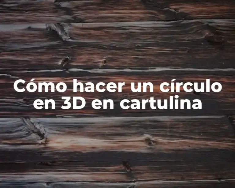 Cómo hacer un círculo en 3D en cartulina
