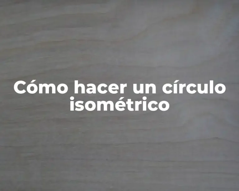 Cómo hacer un círculo isométrico