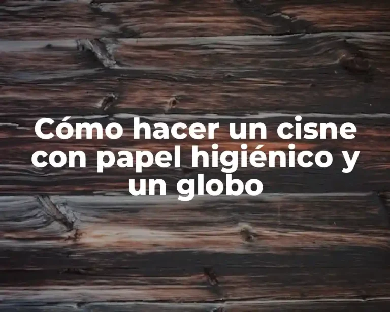 Cómo hacer un cisne con papel higiénico y un globo