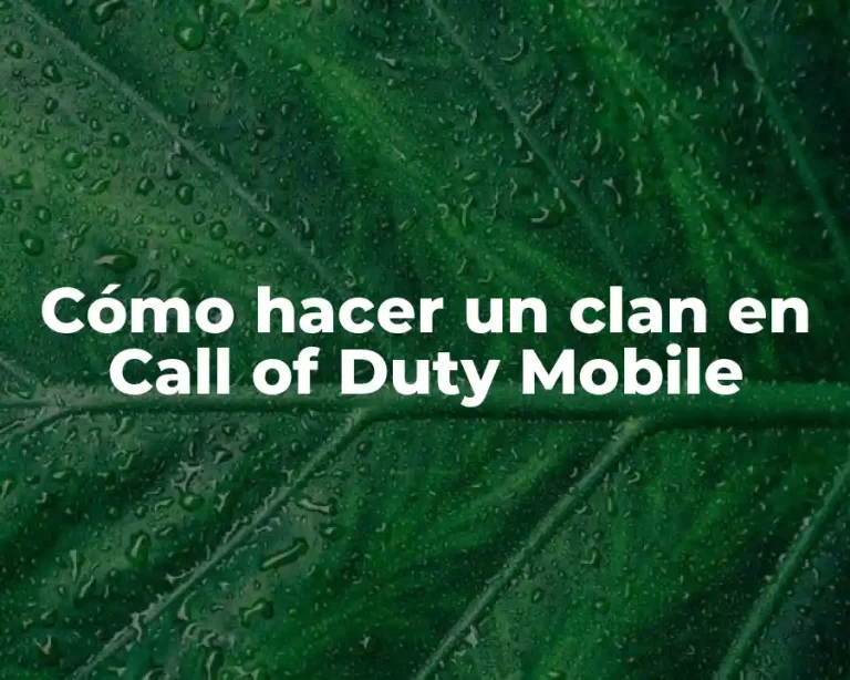 Cómo hacer un clan en Call of Duty Mobile