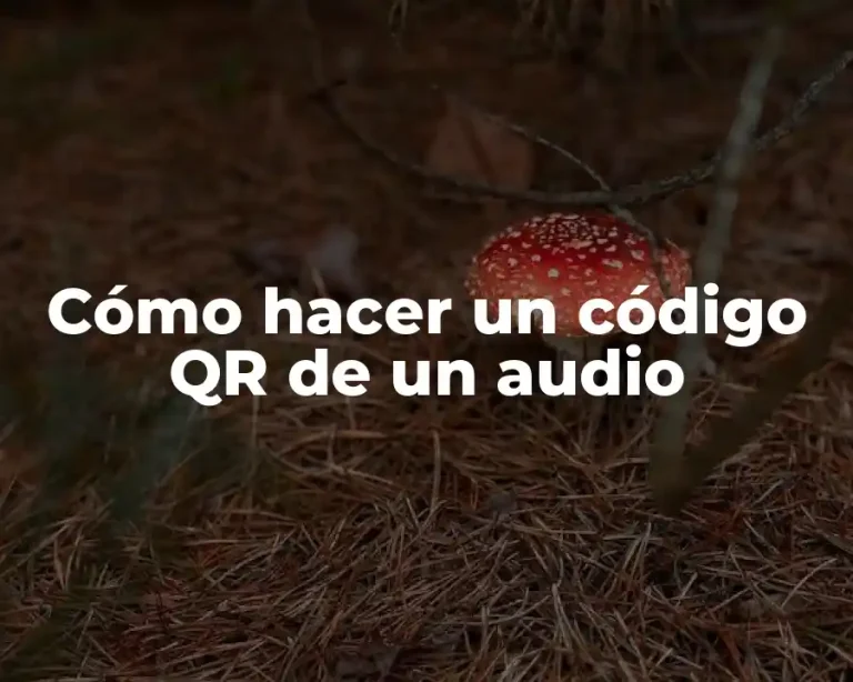 Cómo hacer un código QR de un audio