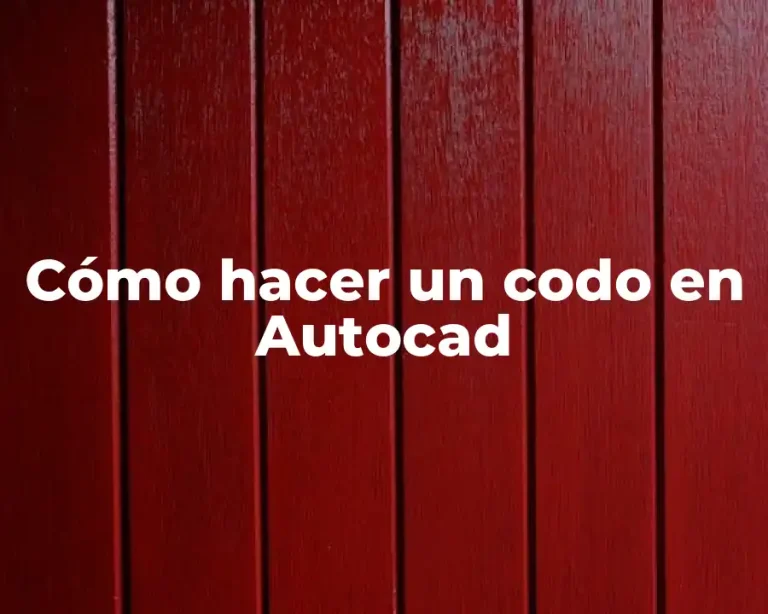 Cómo hacer un codo en Autocad