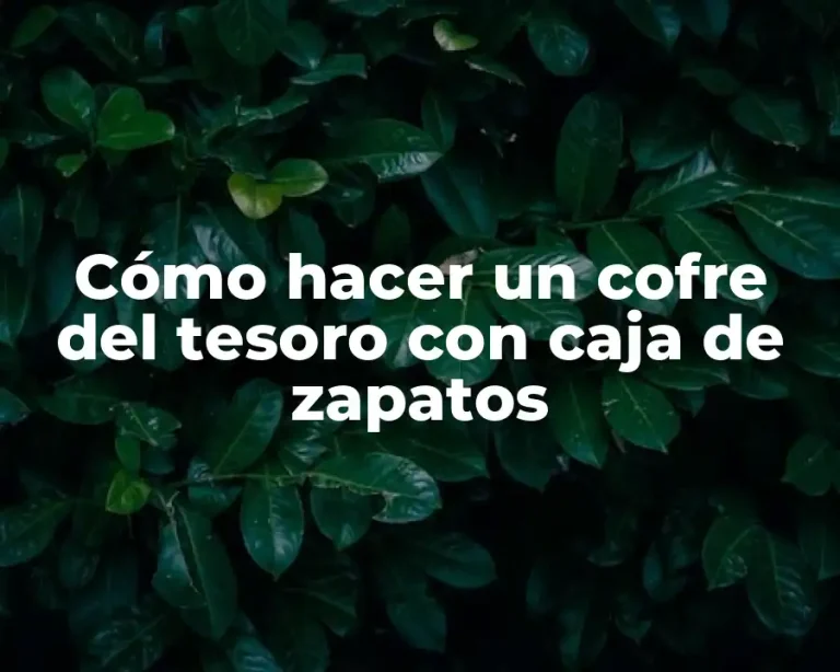 Cómo hacer un cofre del tesoro con caja de zapatos