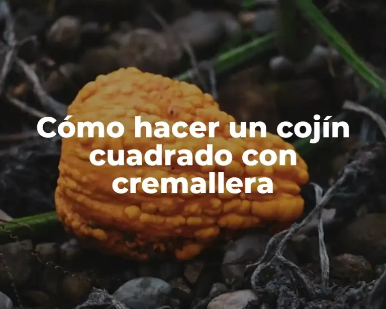 Cómo hacer un cojín cuadrado con cremallera