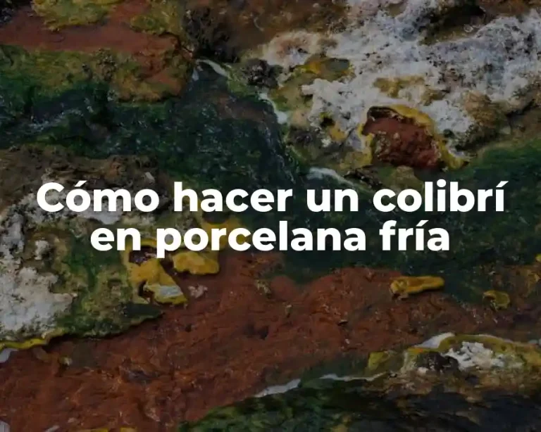 Cómo hacer un colibrí en porcelana fría