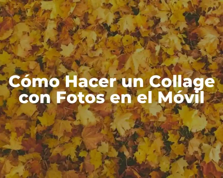 Cómo Hacer un Collage con Fotos en el Móvil