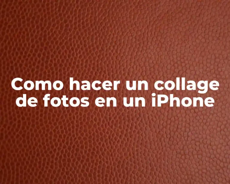Como hacer un collage de fotos en un iPhone