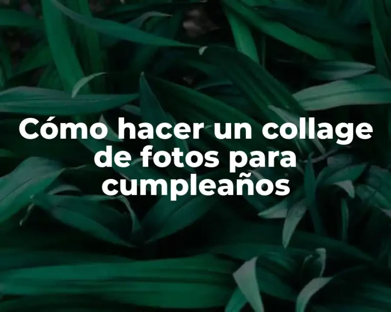 Cómo hacer un collage de fotos para cumpleaños