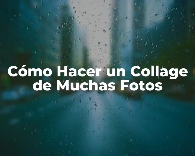 Cómo Hacer un Collage de Muchas Fotos