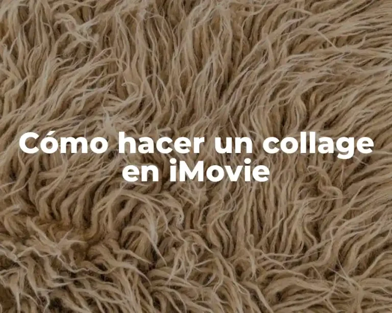 Cómo hacer un collage en iMovie