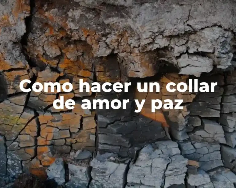 Como hacer un collar de amor y paz
