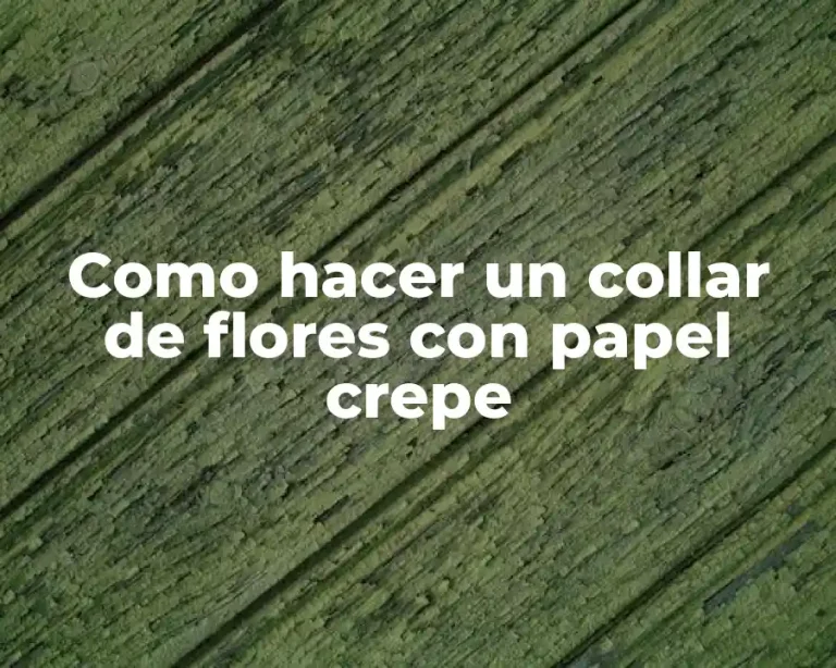 Como hacer un collar de flores con papel crepe