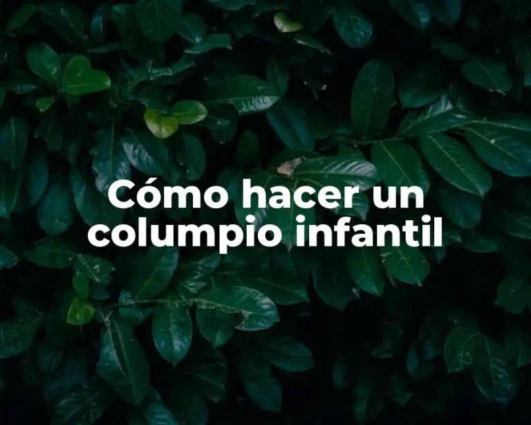 Cómo hacer un columpio infantil