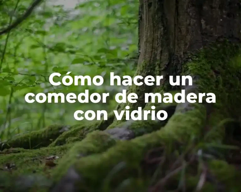 Cómo hacer un comedor de madera con vidrio