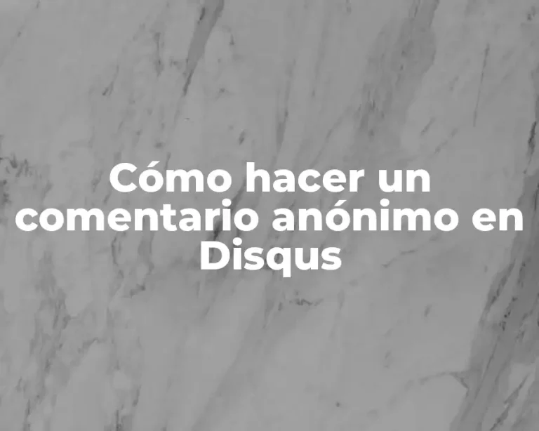 Cómo hacer un comentario anónimo en Disqus