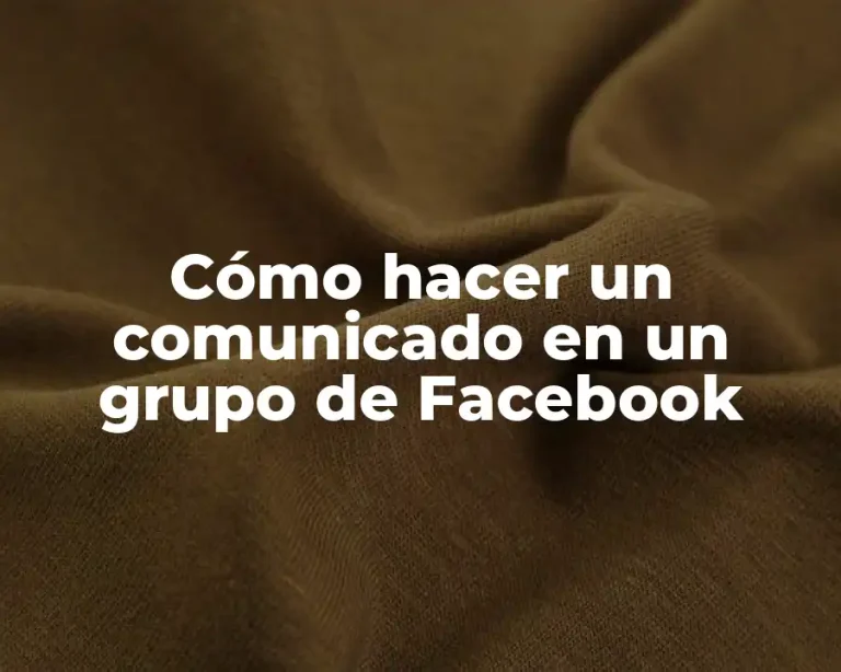 Cómo hacer un comunicado en un grupo de Facebook
