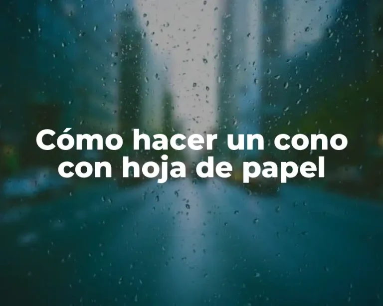 Cómo hacer un cono con hoja de papel