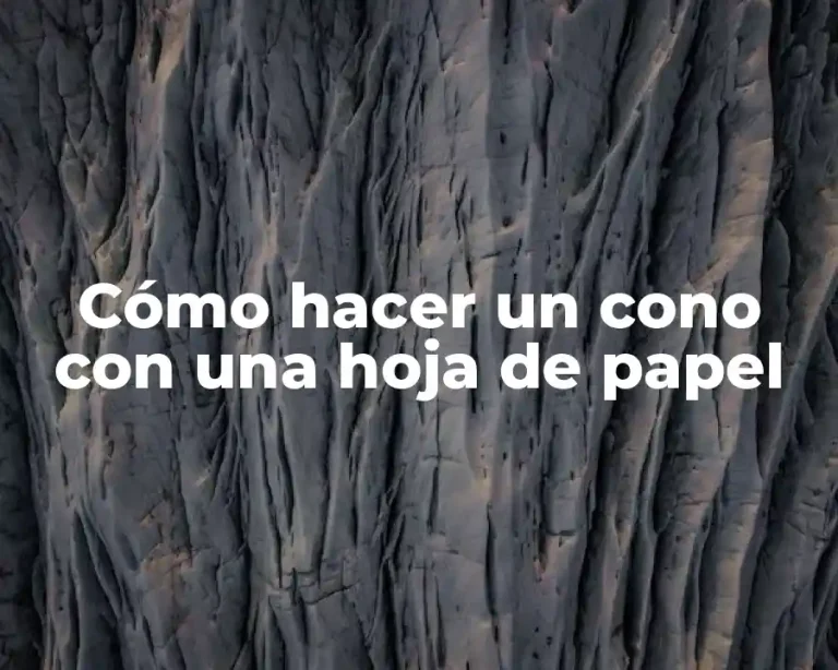 Cómo hacer un cono con una hoja de papel