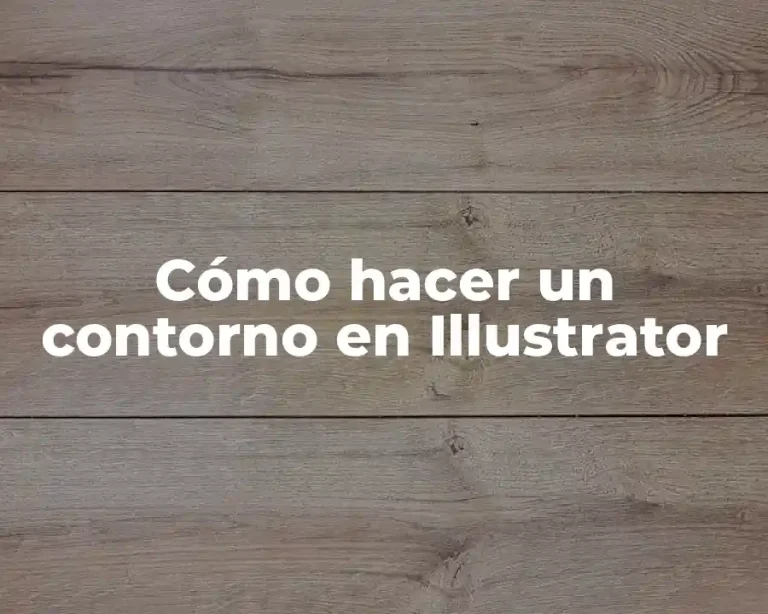 Cómo hacer un contorno en Illustrator
