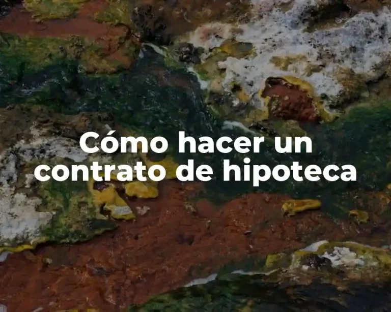 Cómo hacer un contrato de hipoteca