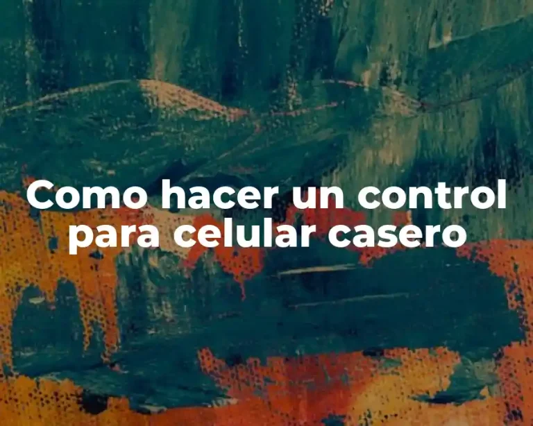 Como hacer un control para celular casero