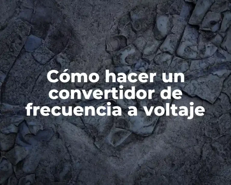 Cómo hacer un convertidor de frecuencia a voltaje