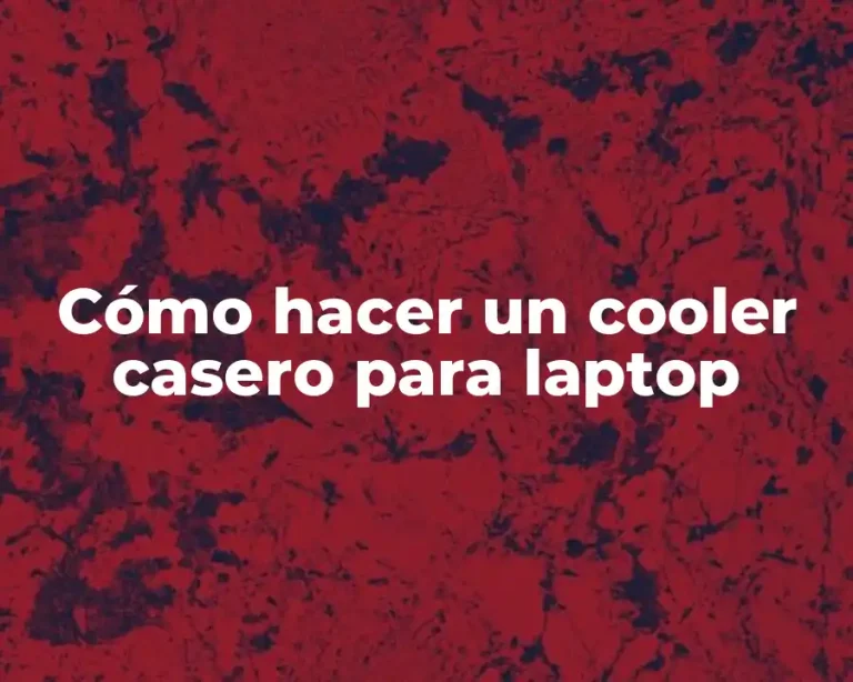 Cómo hacer un cooler casero para laptop