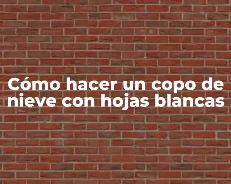 Cómo hacer un copo de nieve con hojas blancas