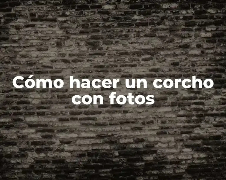 Cómo hacer un corcho con fotos