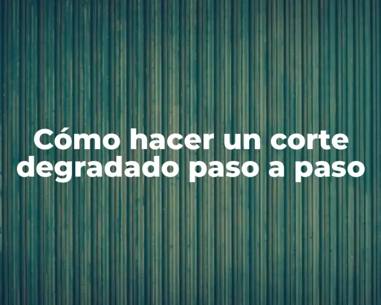 Cómo hacer un corte degradado paso a paso