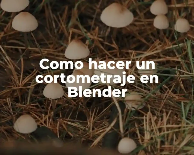 Como hacer un cortometraje en Blender