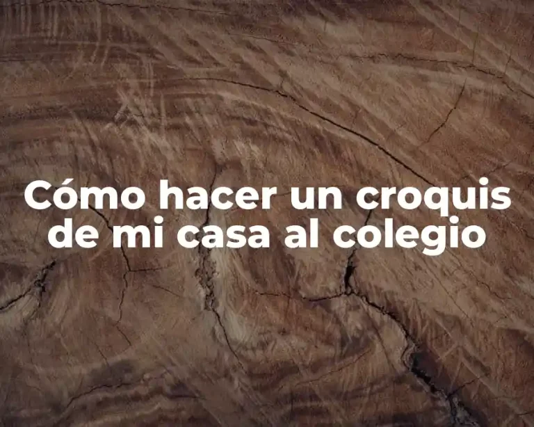 Cómo hacer un croquis de mi casa al colegio