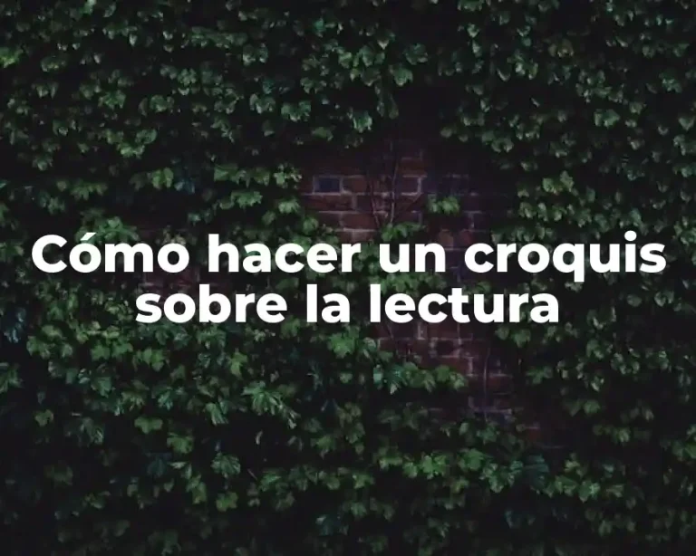 Cómo hacer un croquis sobre la lectura