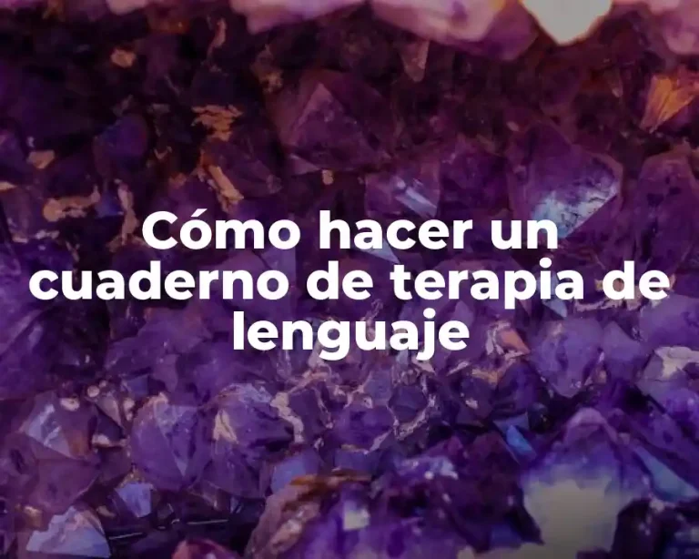 Cómo hacer un cuaderno de terapia de lenguaje