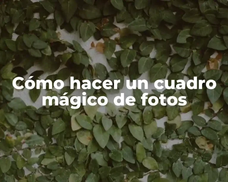 Cómo hacer un cuadro mágico de fotos