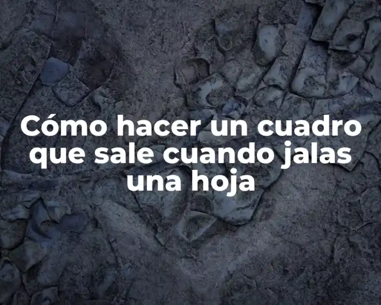 Cómo hacer un cuadro que sale cuando jalas una hoja