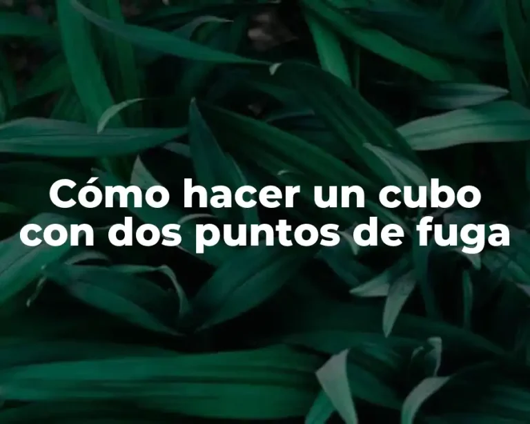 Cómo hacer un cubo con dos puntos de fuga