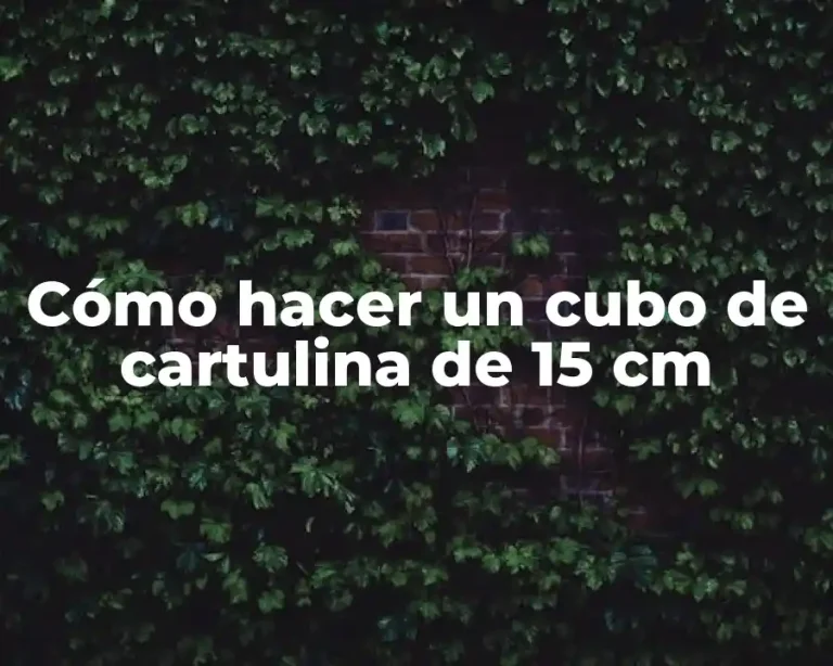 Cómo hacer un cubo de cartulina de 15 cm