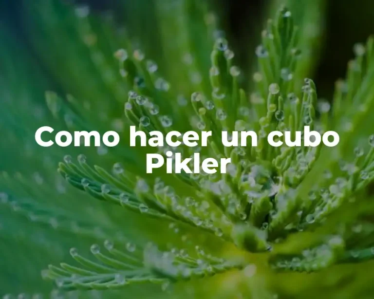 Como hacer un cubo Pikler