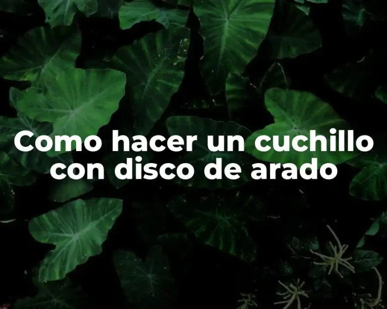 Como hacer un cuchillo con disco de arado